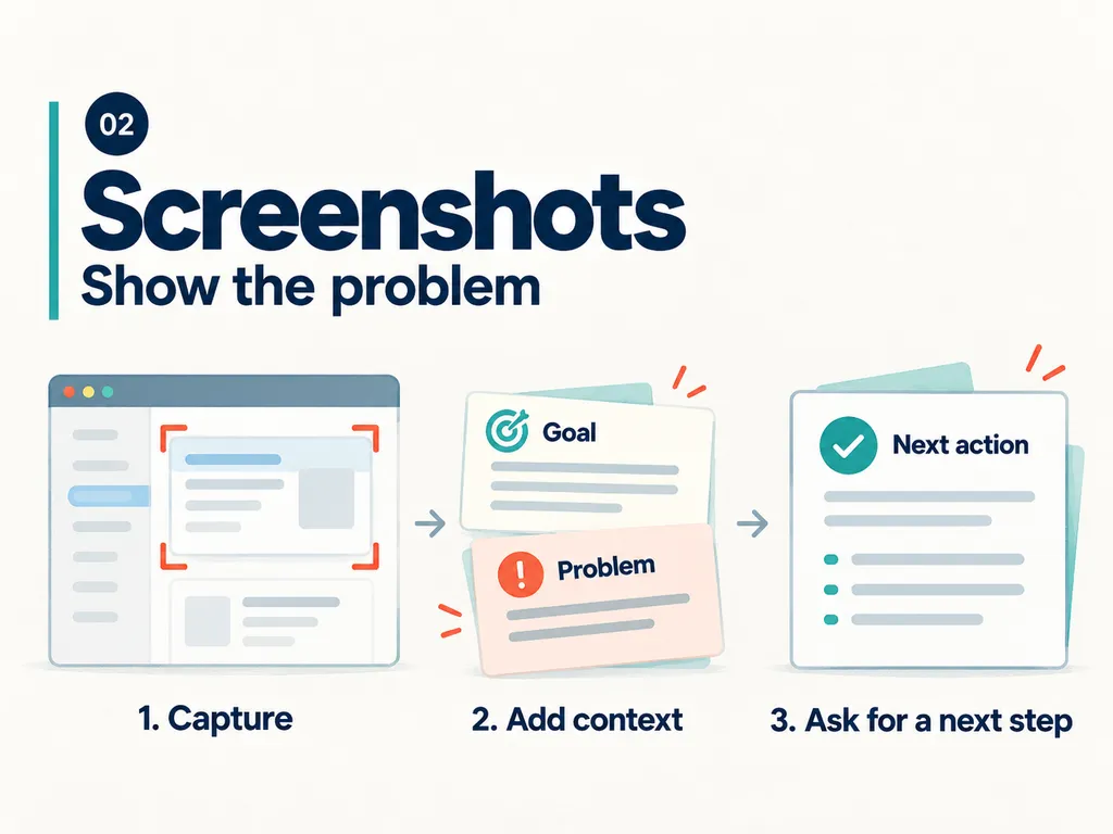 Screenshots: Show the Problem